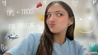 TIPS + TRICKS FOR TRAVELiNG 🧳🛩️🎧🍕| road trips,food,saving money,hacks,ideas