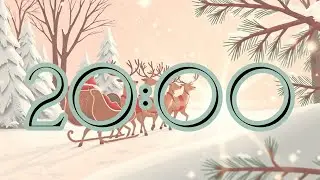 20 Minute Cozy Reindeer Countdown Timer | Winter Calm with Relaxing Lofi Music