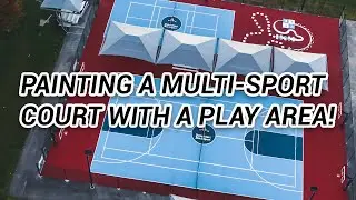 Painting A Multi-Sport Court For Canadian Tire Jumpstart Foundation | Court Surface Specialists