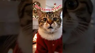 Santa Cat FOUND in AI Christmas Miracle! #catmemes #catvideos #merry cats #funny cat videos