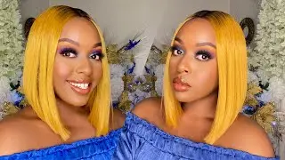 YELLOW WITH THE DARK ROOTS! LUNA by @Outre #DailyWig| #KyReviews