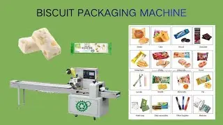 Food packaging machine Cream Biscuit Packing Machine Cookie Pack Machine bar package machine #packer