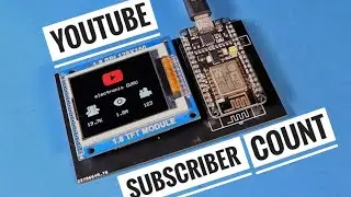 ESP8266 NODEMCU & ST7735 Display based Youtube Subscriber Count