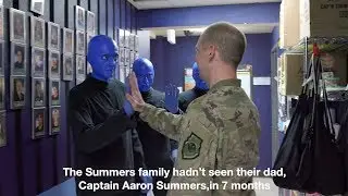 US Air Force Captain Surprises Family After 7-Month Deployment | BLUE MAN GROUP | Las Vegas