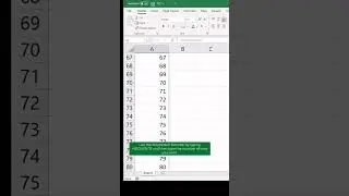Get a numbered list quickly in #excel