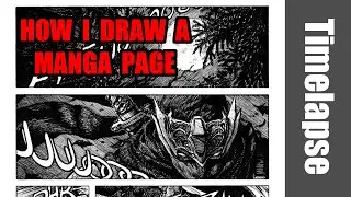 Drawing a Manga page in my artstyle - Timelapse | Red Hawk