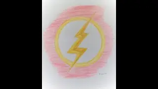 THE FLASH's Season 6 Emblem - COLOR PENCIL Drawing - Illustration Process Timelapse