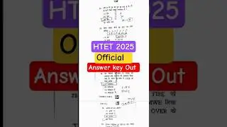 HTET Official Answer key 2024 2025 #htet2025 #answerkey #ctet #reet #kvs #dsssb #htetanswerkey