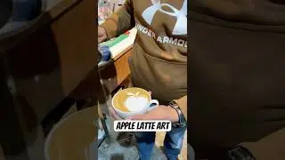 how to make latte art apple  #fypシ゚