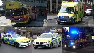 Emergency Services Responding in London - Met Police, London Fire Brigade + London Ambulance Service