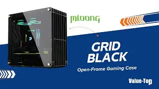 Value-Top Grid Black Mloong Series Open-Frame Gaming Case