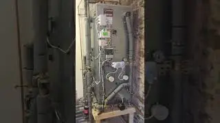 Wood burning boiler stove , linked to our thermal storage tank