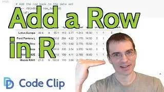 How to Add a Row To a Data Frame in R