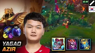 Yagao Mid Azir Build Liandry's Anguish First Strike - Yagao Azir Match Highlight - LOL KR 12.16