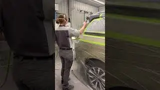 Spraying etch primer #painting #collisionrepair
