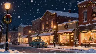 Snowy Christmas Town &ndash; Soft Holiday Jazz, Warm Lights & Cozy Winter Ambience