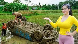 Impossible Rescue Begins &mdash; Genius Girl vs. an Overturned 1995 Mitsubishi in the Wild (Part 1)
