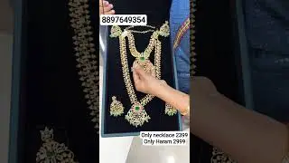 latest uncut design long and short haram for order contact 8897649354 #viral #trending #jewellery