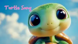 Turtle Turtle Song | Cute Slow Steps with Chibi Turtles for Kids
