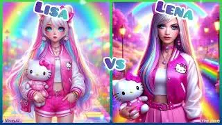Lisa vs Lena ultimate items 🌈🎊😍 (part #14)💋💋#choices #barbie #fypシ゚viral #cute #lisaandlena #foryou 