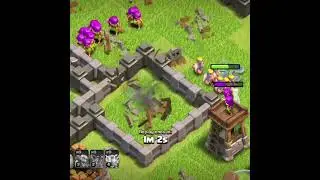 13 Giant Level vs18  Archer Tower Level clash of  clans #shots