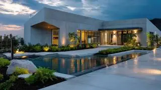 Modern Concrete Bunker Home | Single Story Fortress Built for Energy Efficiency