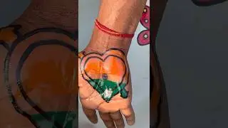 26 january Indian 🇮🇳 drawing on hand #art #viral #shorts #drawing