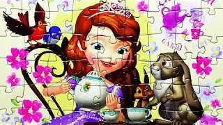 (Hura Huro ) Puzzle Games Sofia First Rompecabezas Disney Princess Sofia Play Set De Kids Toys