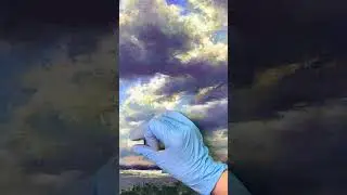 Painting Dramatic Sky with Soft Pastels #short