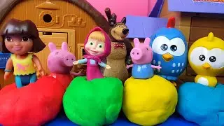 Dora, Pintinho Amarelinho, Masha e George Sairam Para Brincar. Vamos Encontrá-los?