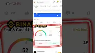 Binance fear and greed index Crypto || New Update