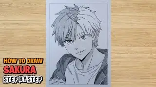 How to draw Haruka Sakura step by step | Wind Breaker | Easy anime drawing tutorial