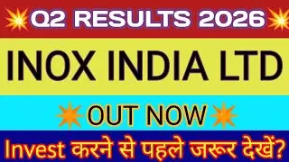 Inox India Q2 Results 2025 🔴 Inox India Result 🔴 Inox India Share Latest News 🔴 Inox India Share