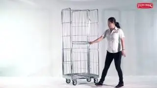 Intro tutorial:  ST-200C dual purpose soiled/ clean linen laundry trolley ( front folding  door)