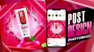 Photoshop Poster Design Tutorial | Jenpharam facewash Ads Design | Advertising Poster Design