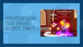 completing the dojo quest part-1 |roblox blox fruit|