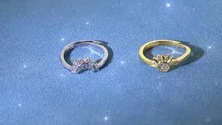 Sun and Moon Ring set stackable rings