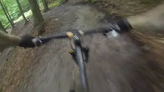 Windhill Bike Park, Blue run, very wet.
