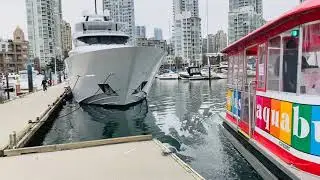 Aquabus & Luxurious Yacths in False Creek, Vancouver British Columbia, Canada #JC Chill time