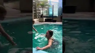 One of the things we enjoy in #manila #philippines #bgctaguig #fortbonifacio #swimming