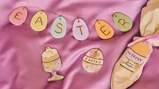 Air-dry clay egg ornaments - DIY by S&oslash;strene Grene