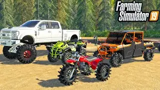 RICH REDNECK MUDDING! (SUNK MY LIFTED THREEWHEELER!) | (ROLEPLAY) FARMING SIMULATOR 2019