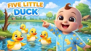 Five Little Ducks Went Swimming One Day 🦆 | Baby Bubbles Counting Song & Nursery Rhymes 💦