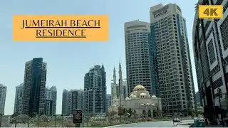 4K Drive around Jumeirah Beach Residence | JBR | Dubai | Skyline | Skyscraper | Driving Tour