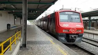 CP class 2400 - 2404 + CP Class 2300 - 2313 departing Benfica Station on 17/05/24
