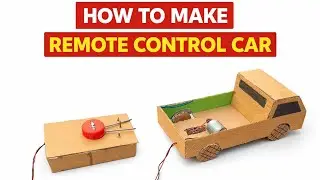 DIY Remote Control Cardboard Car | How to Make RC Car at Home Using DC Motor