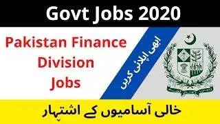 Government of Pakistan Finance Division Jobs 2020 | Govt Jobs 2020