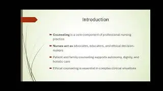 Patient and family counseling in nursing ethics By Bayan Alhamss