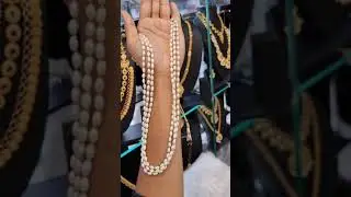 beautiful thriple layered white pearl mala at just 499/-