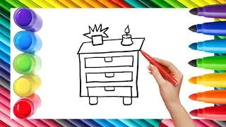 How To Draw cute Wardrobe Drawing, Painting & Coloring For Kids and Toddlers_🌈🎨 🐋